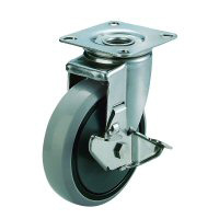 SUS-J2-S model swivel wheel plate type (with stopper)