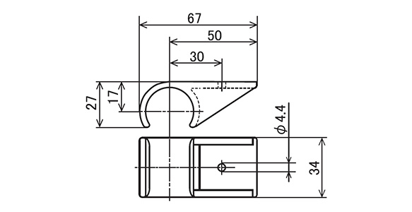 Dimensional drawing of J-113A