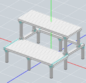 Example of a two tier table