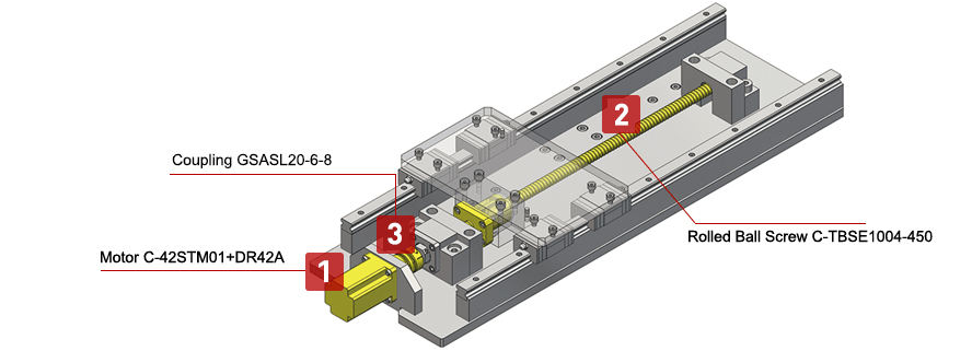 Linear Electric Mechanism Where Motor Drives Ball Screw