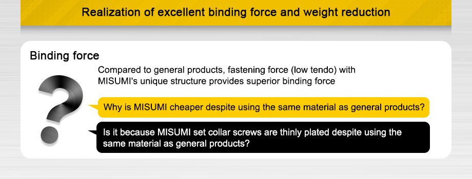  Realization of excellent binding force and weight reduction