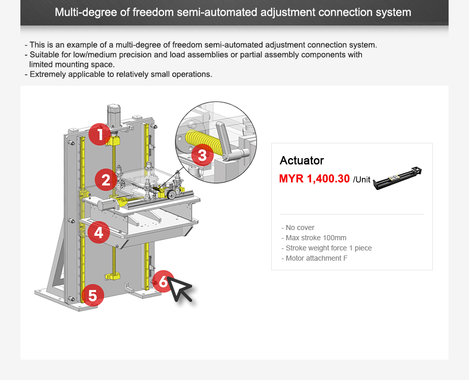 Multi-degree of freedom semi-automated adjustment connection system